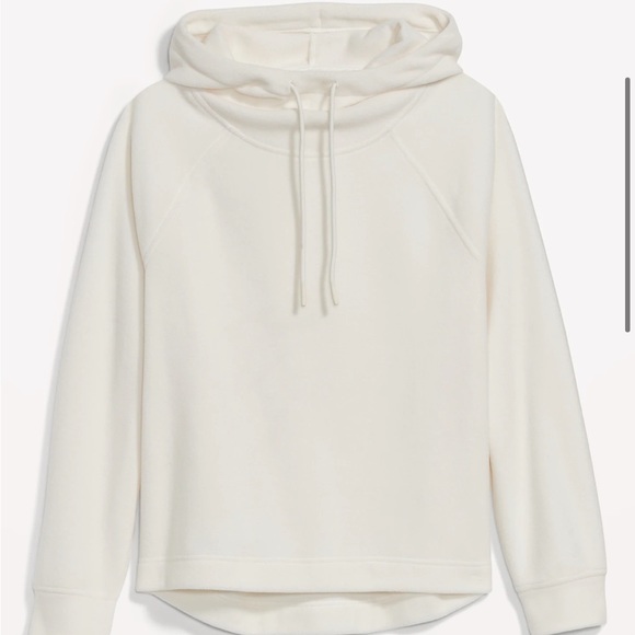 NWT OLD NAVY Microfleece Funnel-Neck Pullover Hoodie Color: Sea Salt - Picture 2 of 6